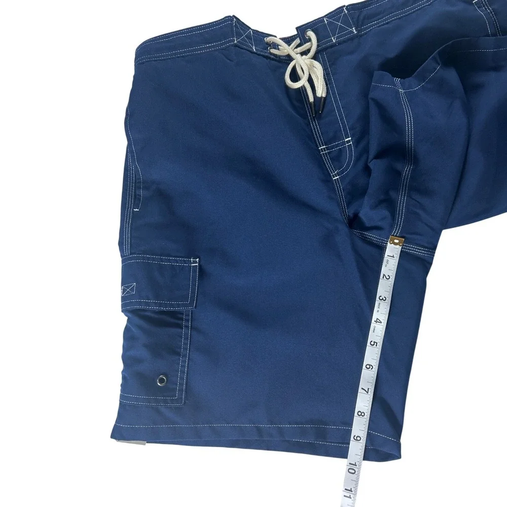 George Mens‎ Navy Blue Cargo Board Shorts Quick Dry UPF 50+ 9 Inch Inseam NWT
